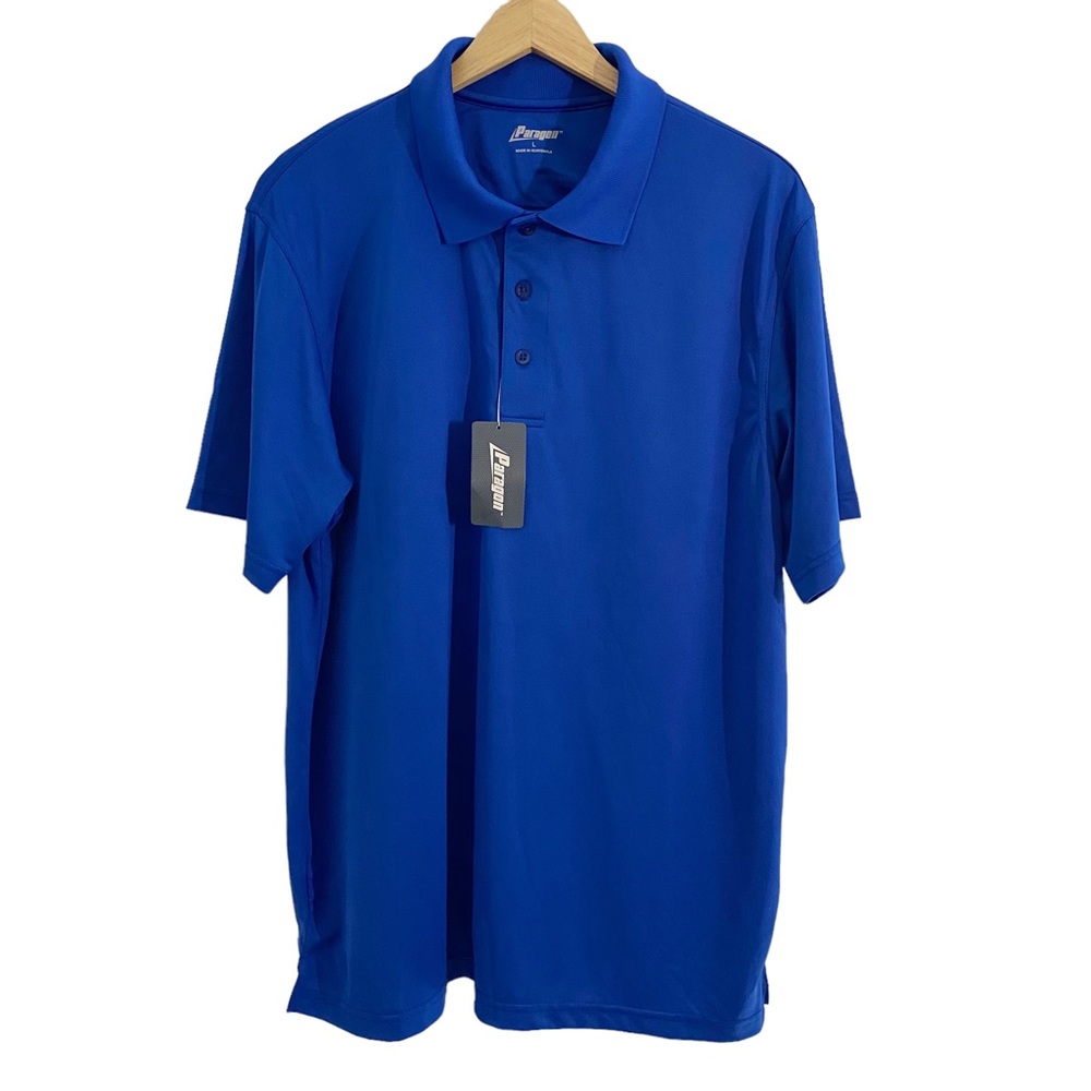 Paragon Men’s Blue Golf Polo Shirt, Size Large